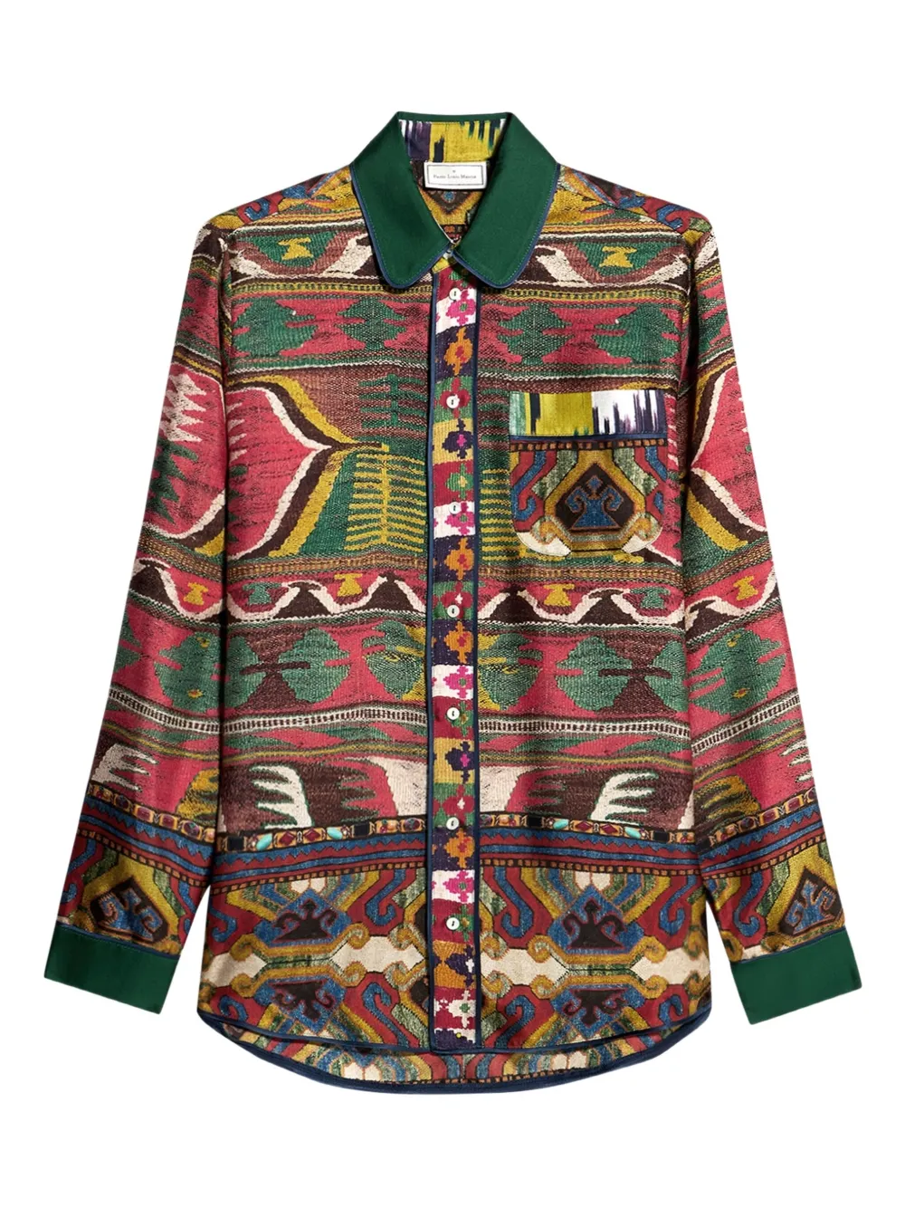 

Рубашка с длинными рукавами и узором Pierre-Louis Mascia, зеленый