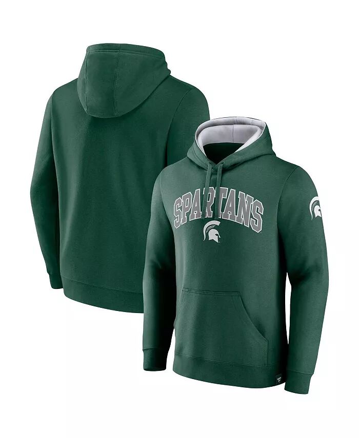 

Мужская зеленая толстовка с капюшоном Michigan State Spartans Arch and Logo Tackle Twill Fanatics