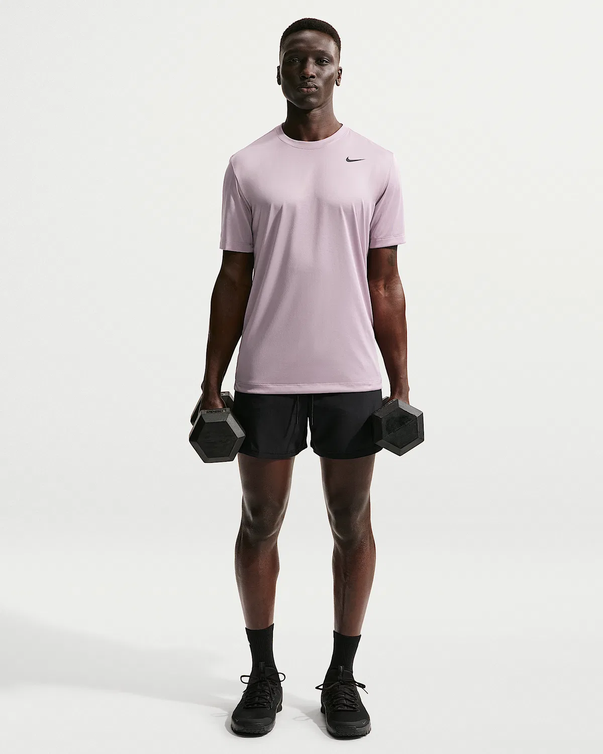 Мужская фитнес-футболка Nike Dri-FIT Legend, Light Violet Ore/Black — фото 4
