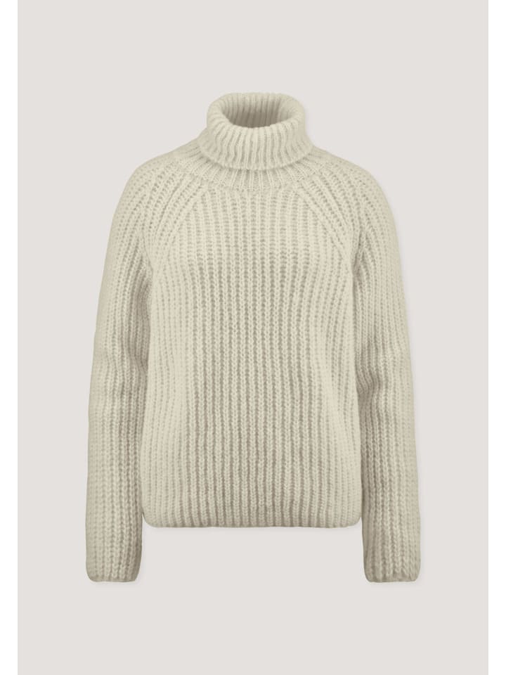 

Вязаный свитер с высоким воротом натурального цвета Hessnatur