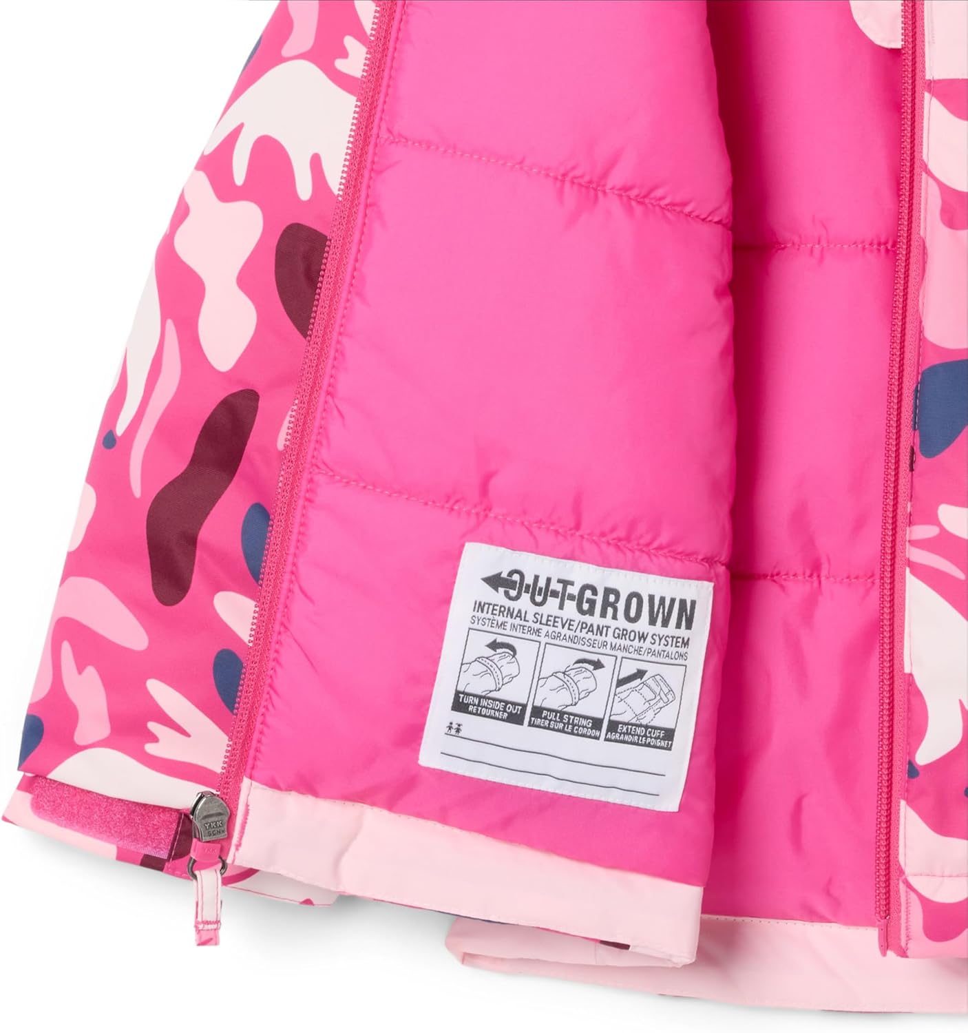 Columbia девичья куртка Horizon Ride IV Printed, Pink Ice Uniflauge/Satin Pink — фото 3