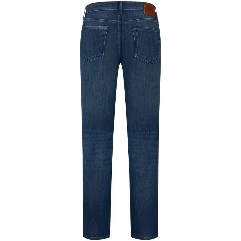 Джинсы мужские XHM Denim dark blue moderate slim fit Calvin Klein, XHM-Denim Dark Blue — фото 3