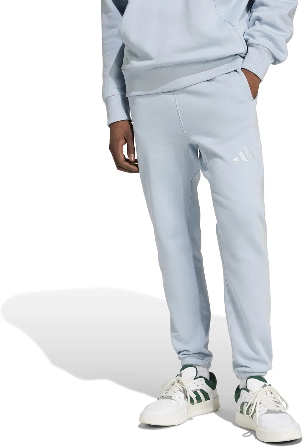 Мужские флисовые брюки Adidas All Season, стандартного кроя, зауженные книзу