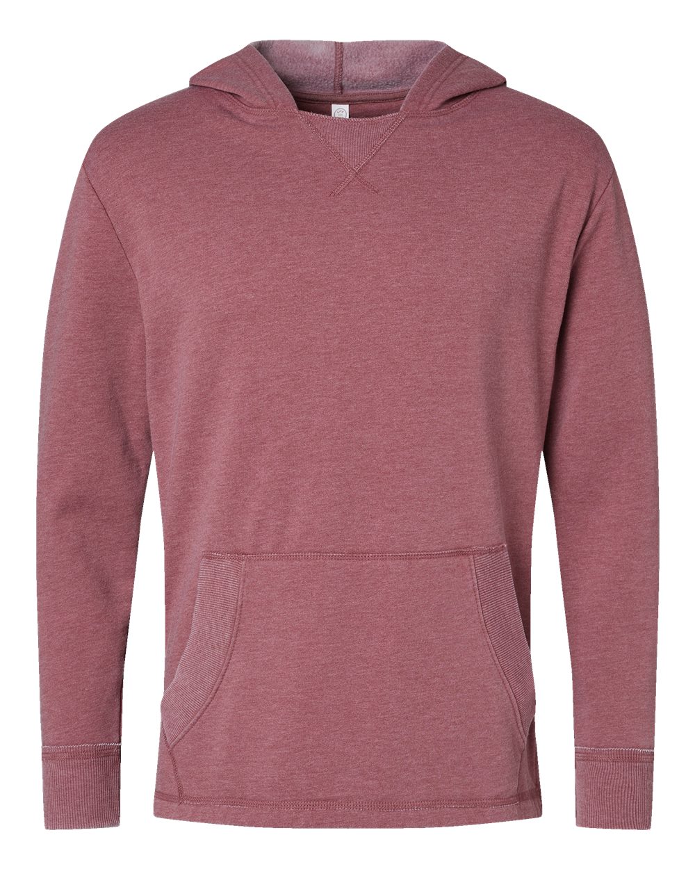 

Мужская винтажная флисовая толстовка с капюшоном LAT, цвет washed rouge