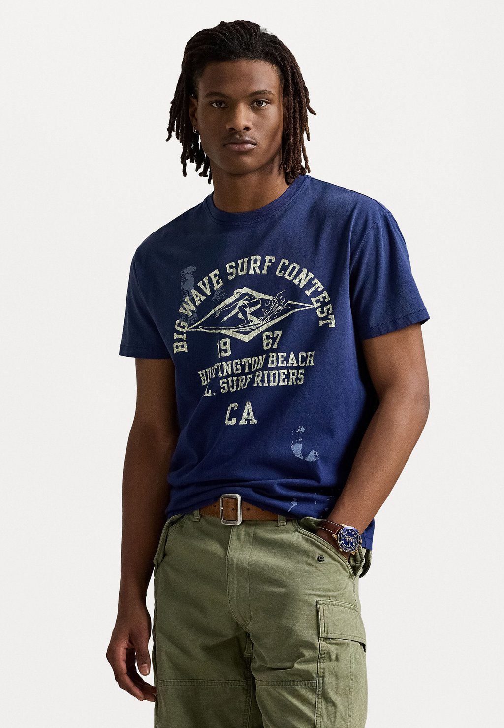 

Футболка с принтом CLASSIC FIT JERSEY GRAPHIC T-SHIRT Polo Ralph Lauren, темно-синий