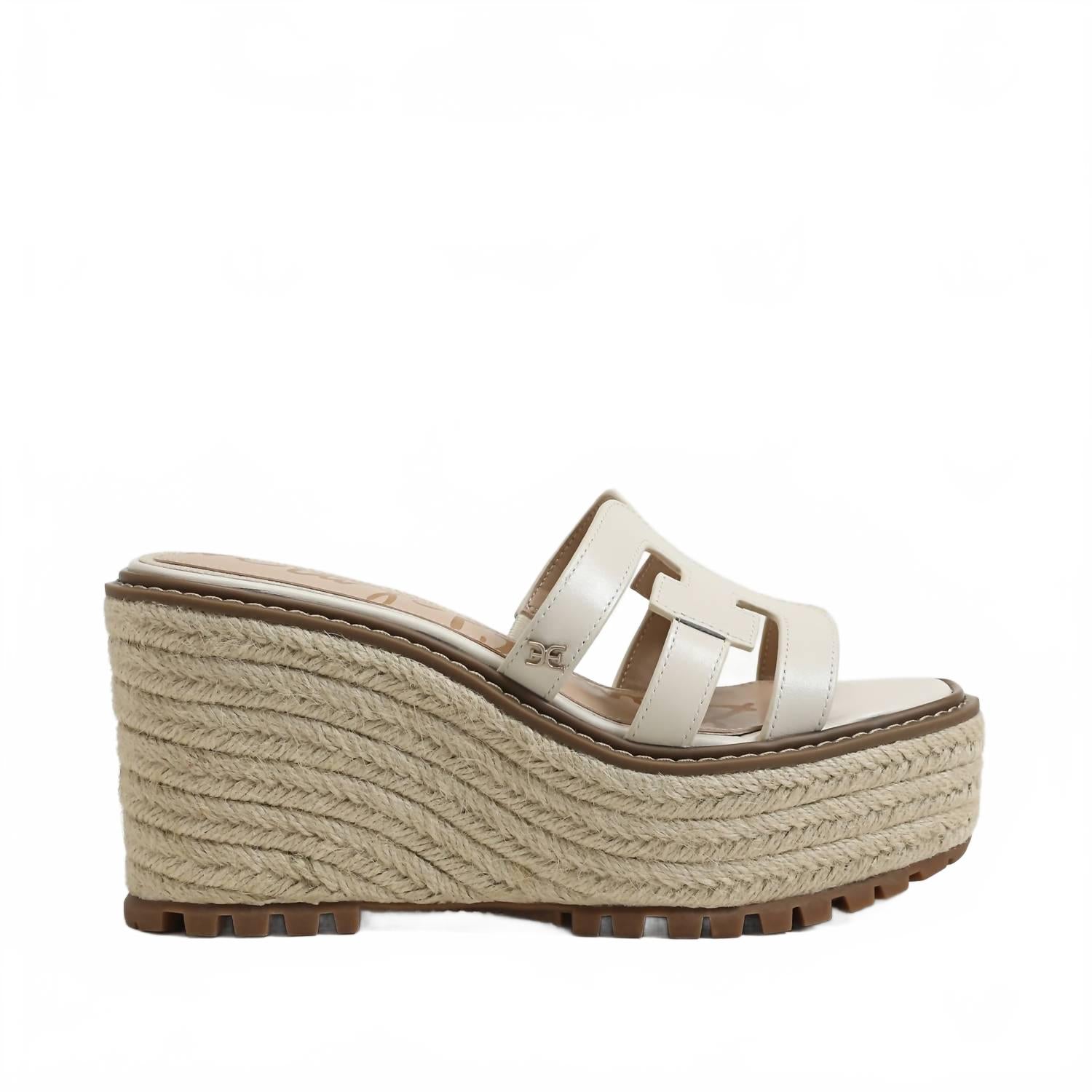 Женские мюли на платформе бежевые Sam Edelman