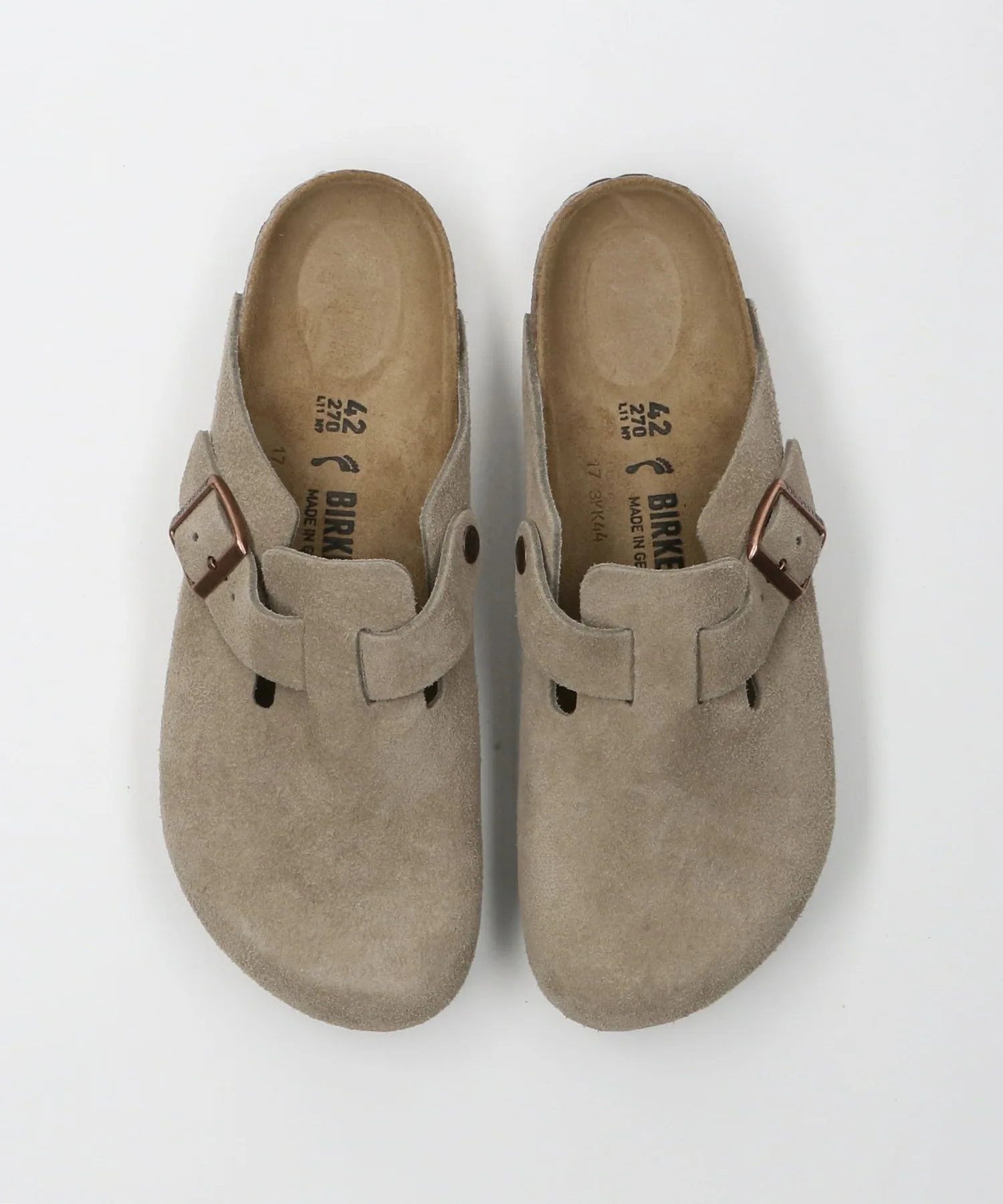 Мужские замшевые сабо Birkenstock Boston чёрные — фото 4
