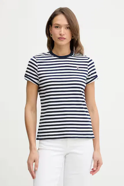Футболка с полосками STRIPE CREW NECK U.S. Polo Assn., синий