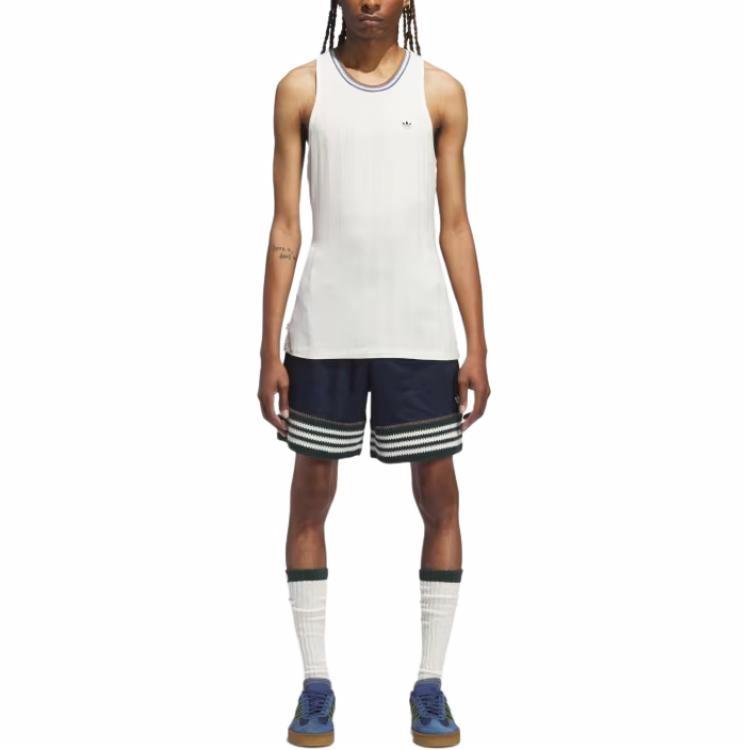Спортивные шорты adidas x Clot Knit Shorts by Edison Chen 'Cream White', белый — фото 3