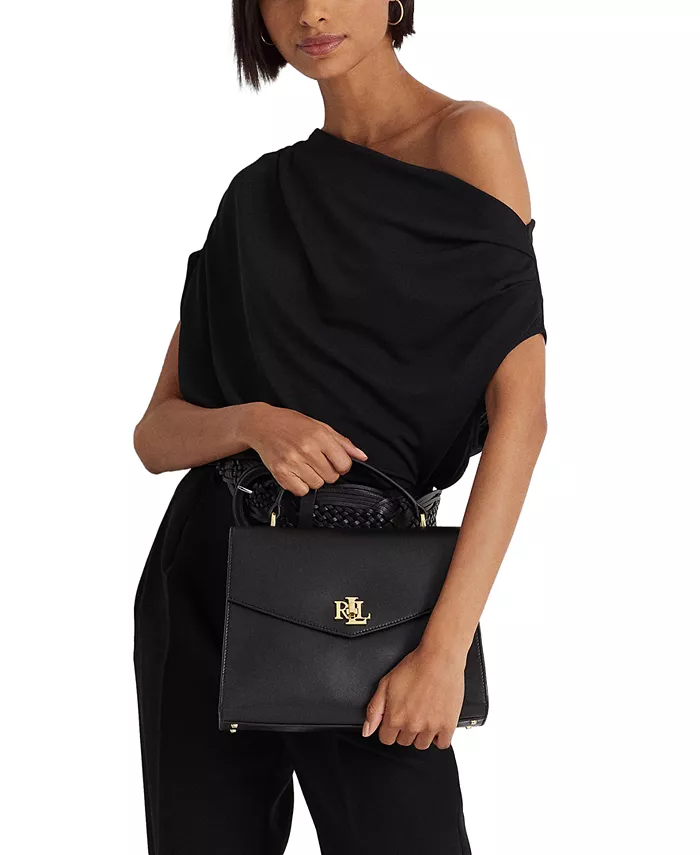 

Сумка Farrah Medium Leather с верхней ручкой Lauren Ralph Lauren, черный