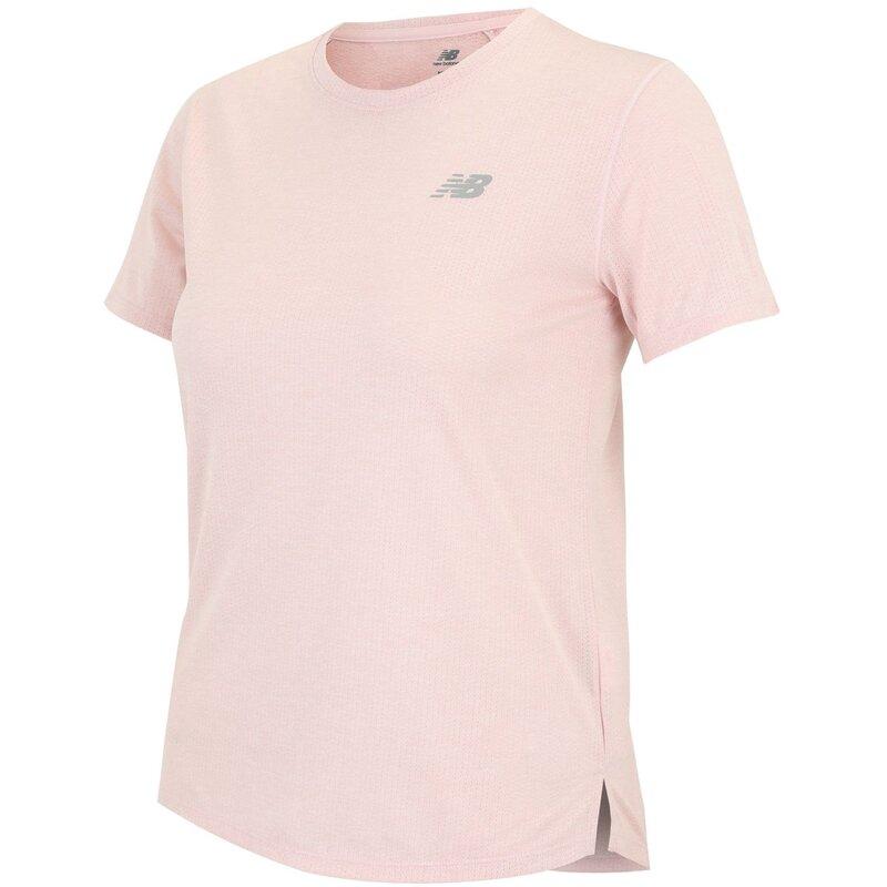 

Футболка женская беговая с короткими рукавами New Balance, розовый