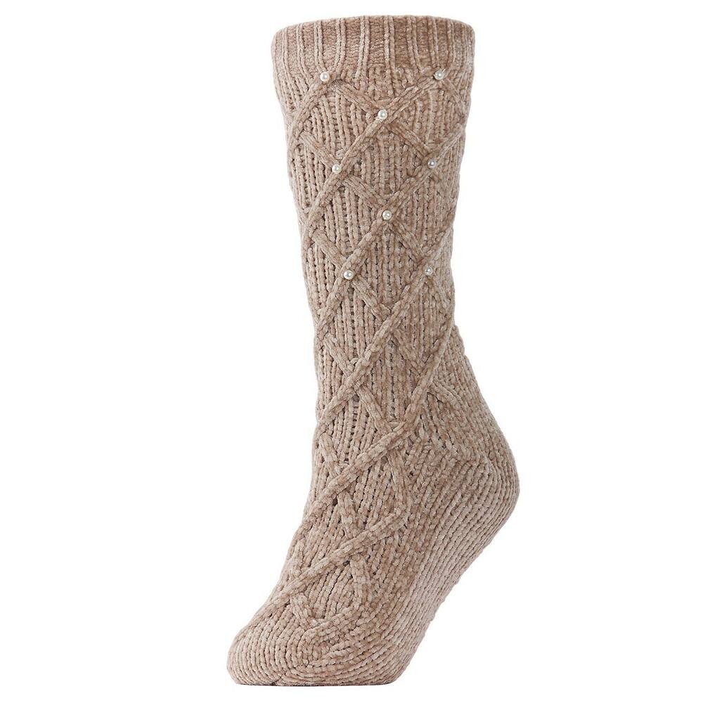 

Носки с плюшевой подкладкой из искусственного жемчуга MeMoi, цвет Taupe