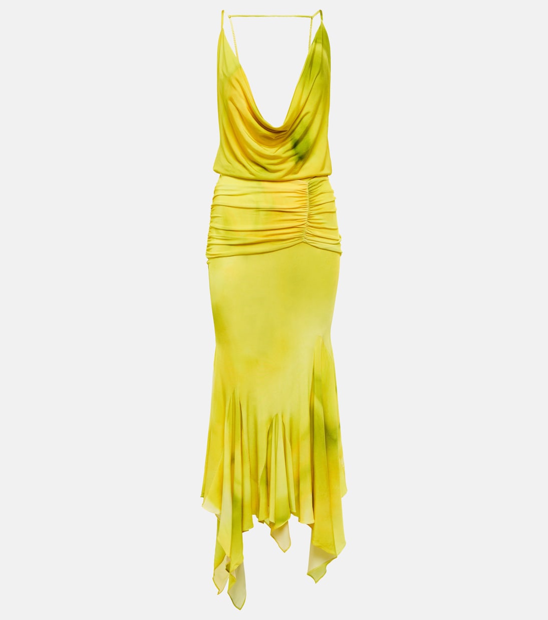 

Платье миди Melrose с воротником-хомутом The Attico, Pale Yellow