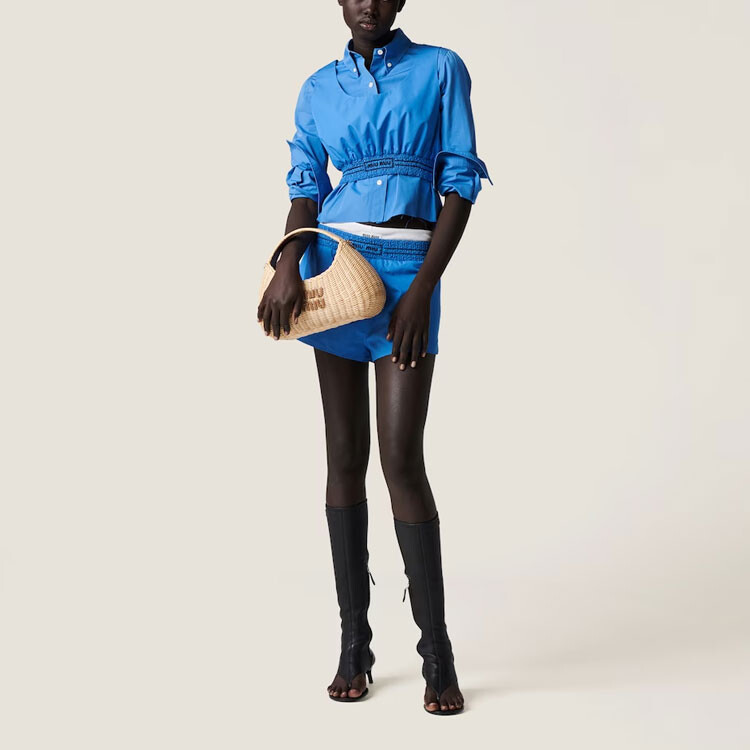 Топ женский Miu Miu, светло-фиолетовый / голубой — фото 2