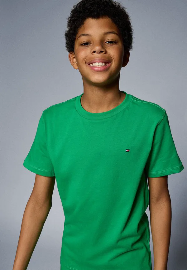 Базовая футболка с круглым вырезом из трикотажа Tommy Hilfiger, Radiant Green