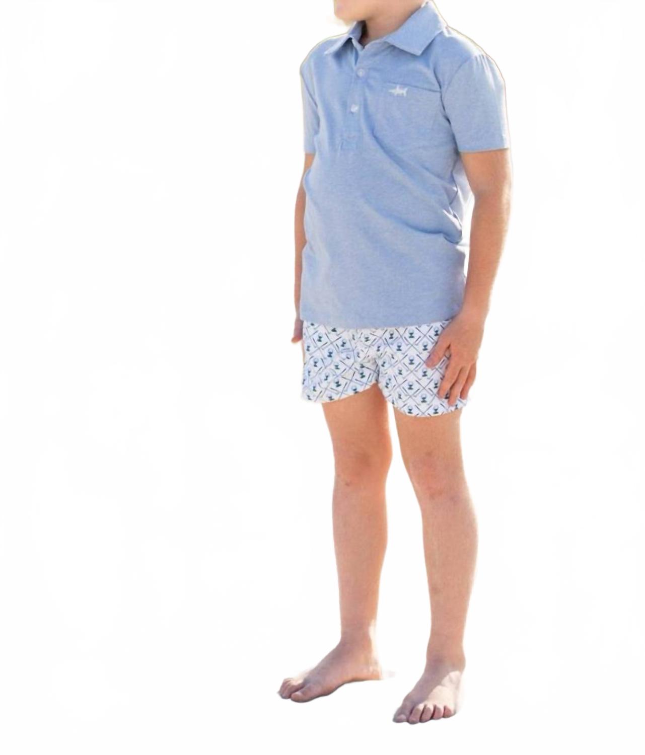 

Saltwater Boys Co. Классическая рубашка Марко Поло синего цвета, Синий, Saltwater Boys Co. Классическая рубашка Марко Поло синего цвета