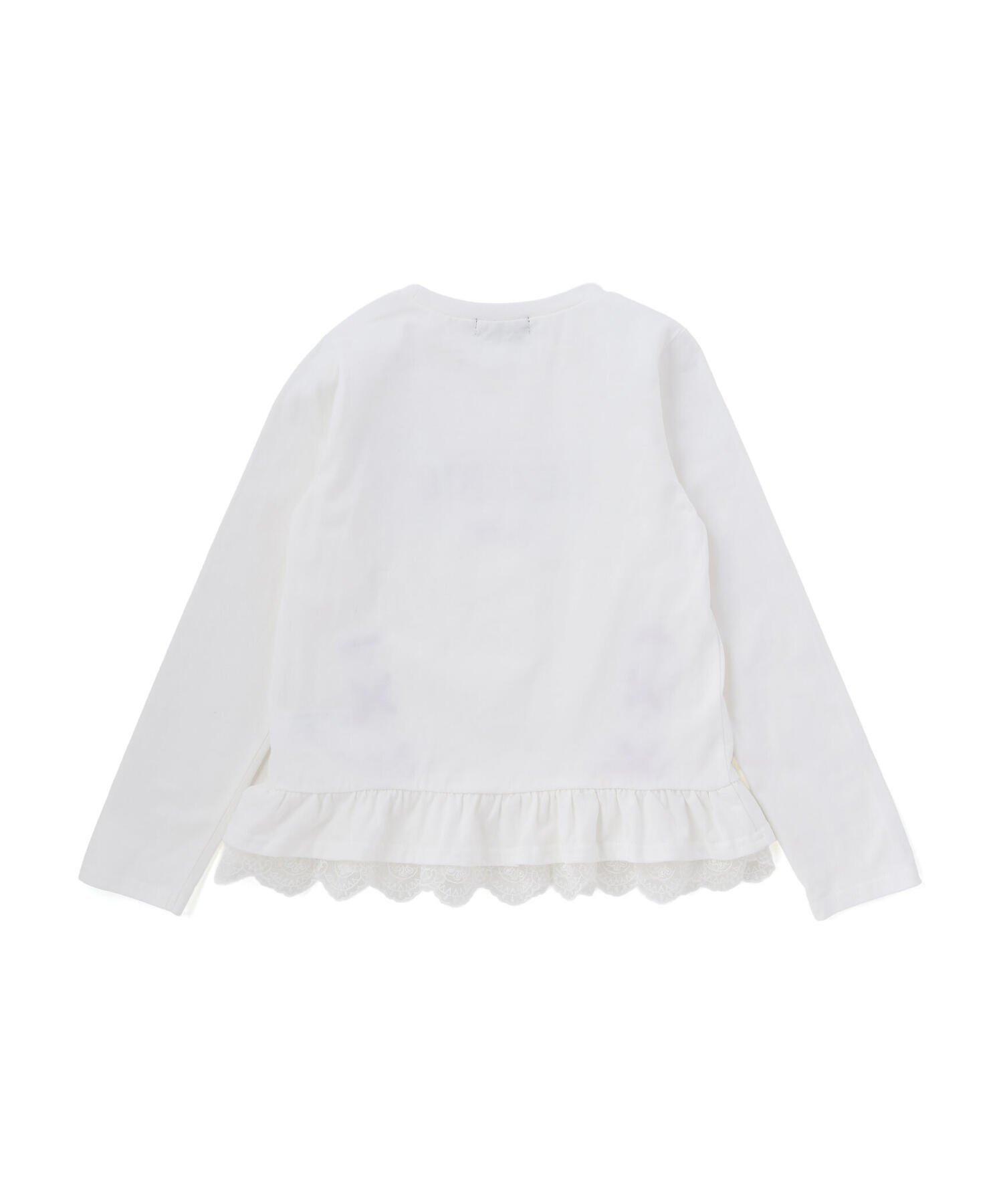 Футболка из джерси с кружевной каймой (110–150 см) Nexchic, white — фото 4