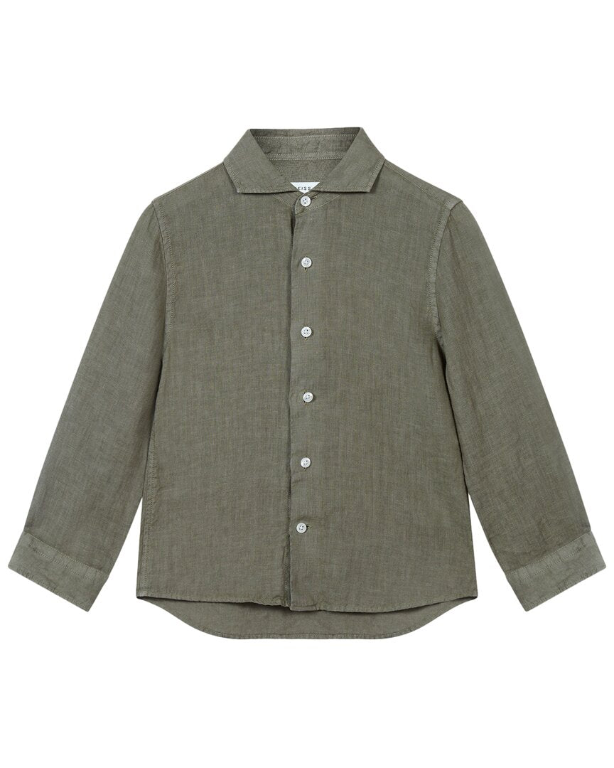 

Рубашка Reiss Ruban Regular Plain Linen, оливковый