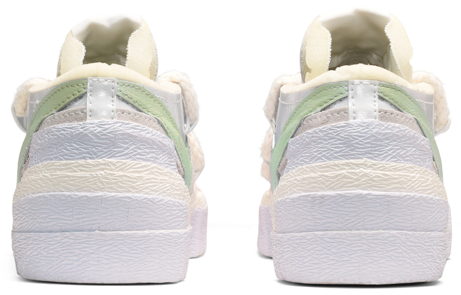

Кроссовки Sacai X Nike Dunk Skateboard Shoes Unisex Low-Top White Green