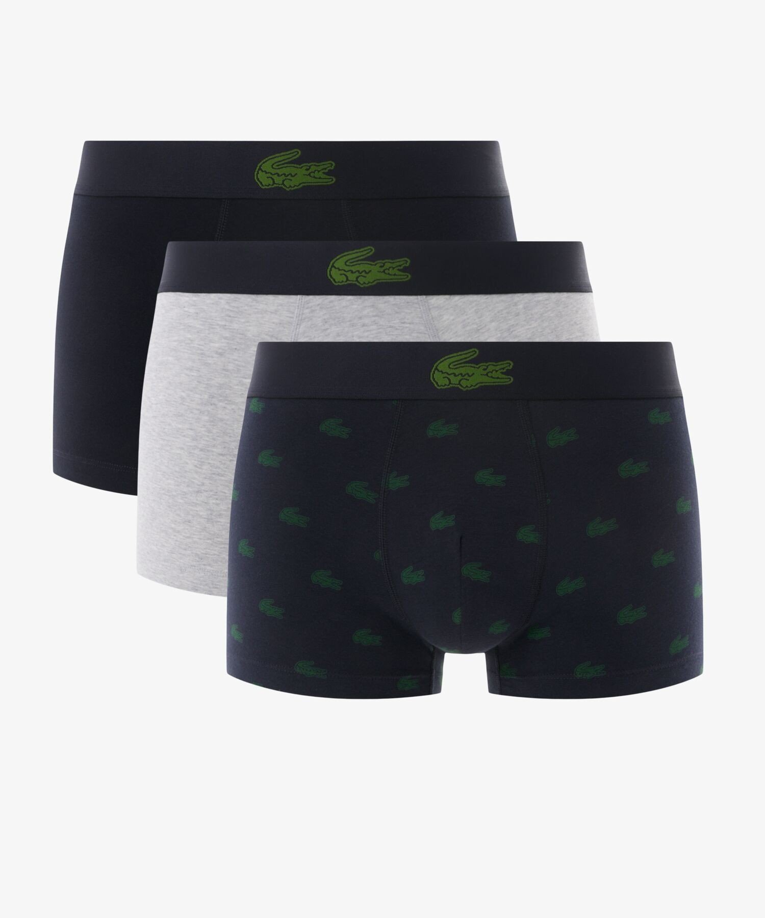 Комплект из 3 трусов-боксеров с крокодиловым принтом LACOSTE, Dark Navy — фото 2