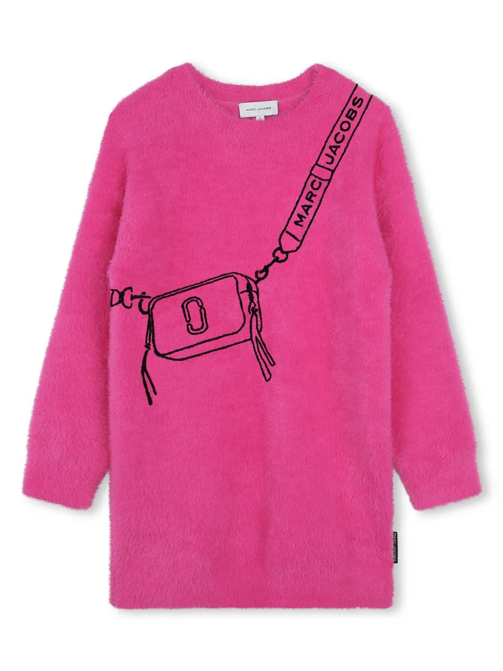 

Трикотажное платье с вышивкой Marc Jacobs Kids, розовый