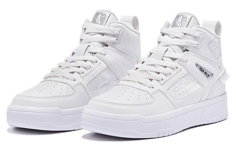 Кроссовки QIAODAN Skateboarding Shoes Men High-top, белый — фото 2