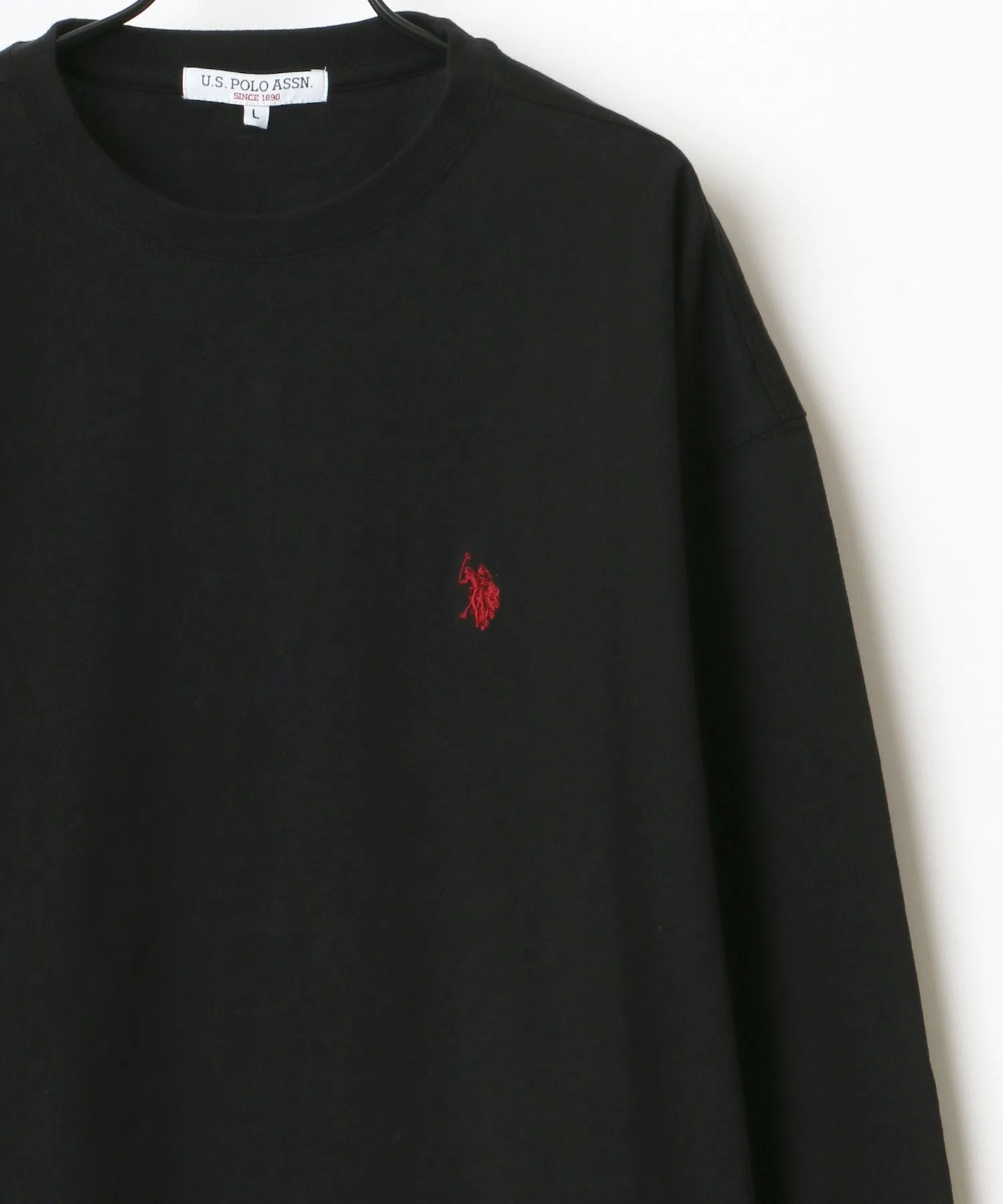Унисекс футболка с вышивкой U.S. POLO ASSN. оверсайз бежевого цвета — фото 3
