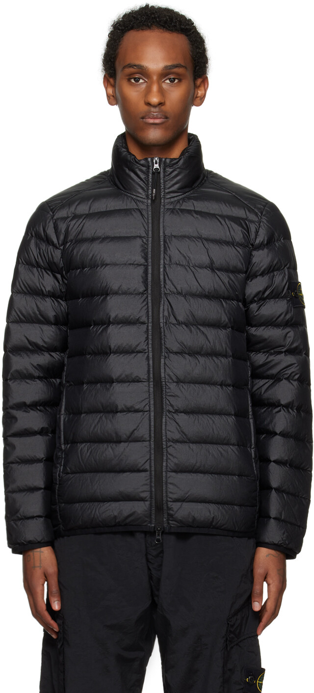 

Черный пуховик Black Loom Woven Chambers Stone Island
