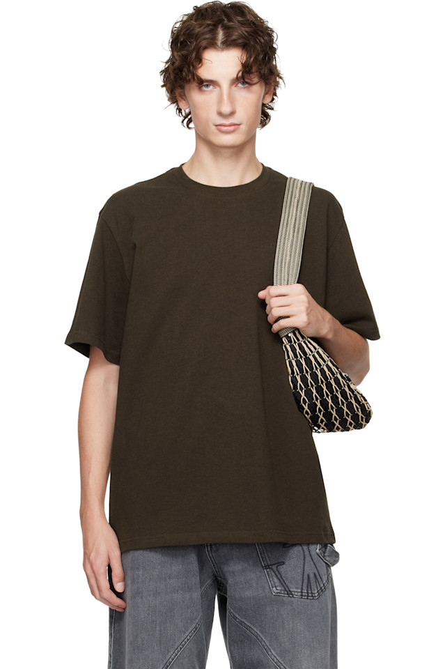 

Jw Anderson Футболка с вышивкой в виде коричневого якоря