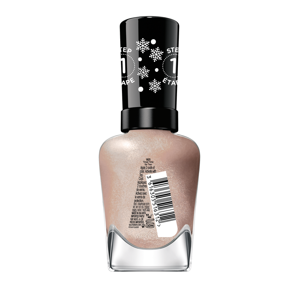 Лак для ногтей Miracle gel holiday esmalte de uñas Sally Hansen, цвет 921-Tinsel Time For Two, 9,17 мл. — фото 2