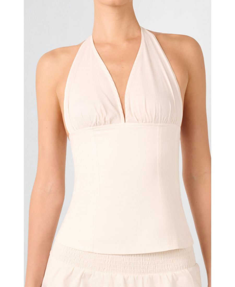 

Женский корсетный топ с завязками на шее WeWoreWhat, Ivory