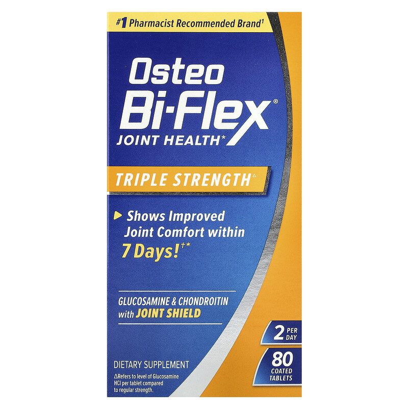 

Osteo Bi-Flex, Joint Health, тройная сила, 80 таблеток, покрытых оболочкой