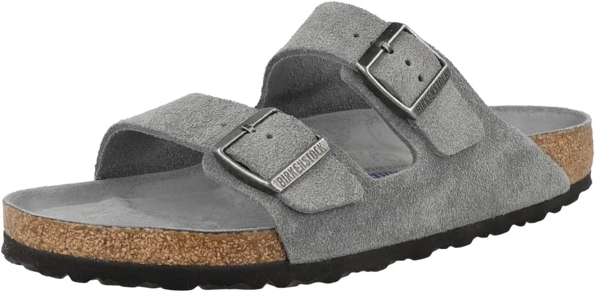 Сандалии Birkenstock Arizona SFB, унисекс, для взрослых, открытые, мягкие, стандартный размер, серый — фото 4