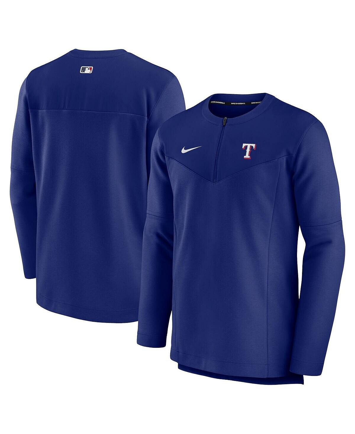 

Мужская футболка Royal Texas Rangers Authentic Collection Game Time Performance с молнией до половины Nike