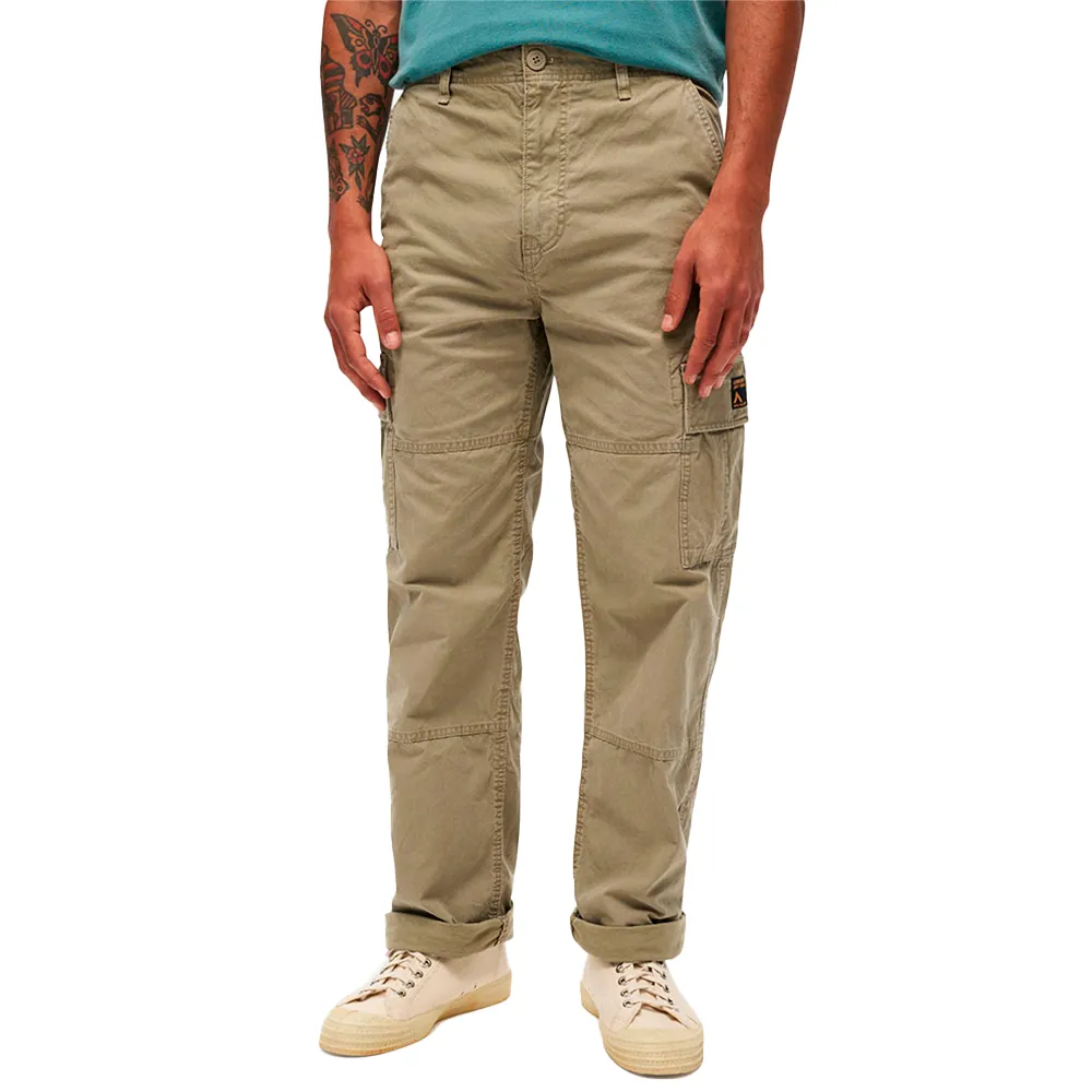 

Брюки карго Superdry Baggy Regular Waist, бежевый