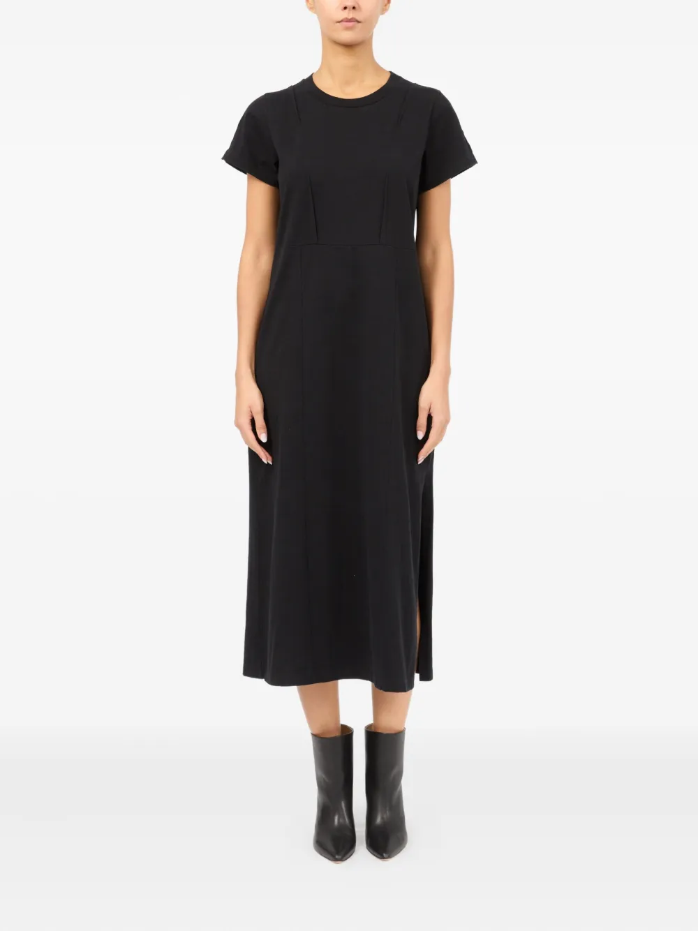 Платье миди с короткими рукавами MM6 Maison Margiela, черный — фото 2