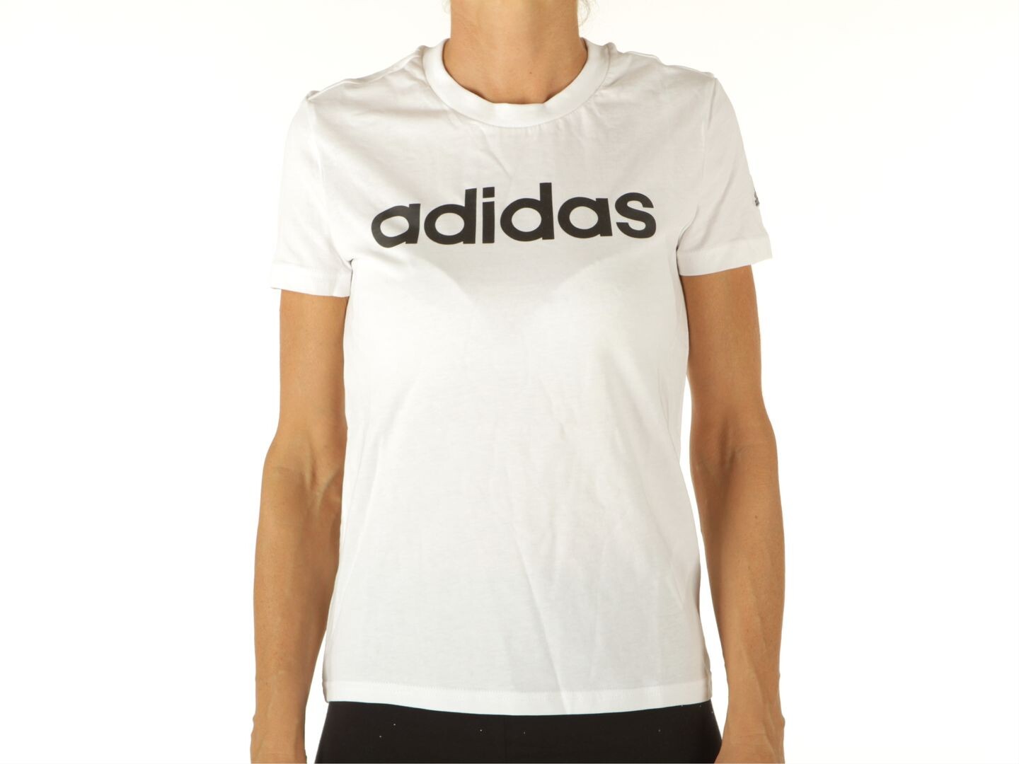 

Футболка женская Adidas с логотипом бренда, белый