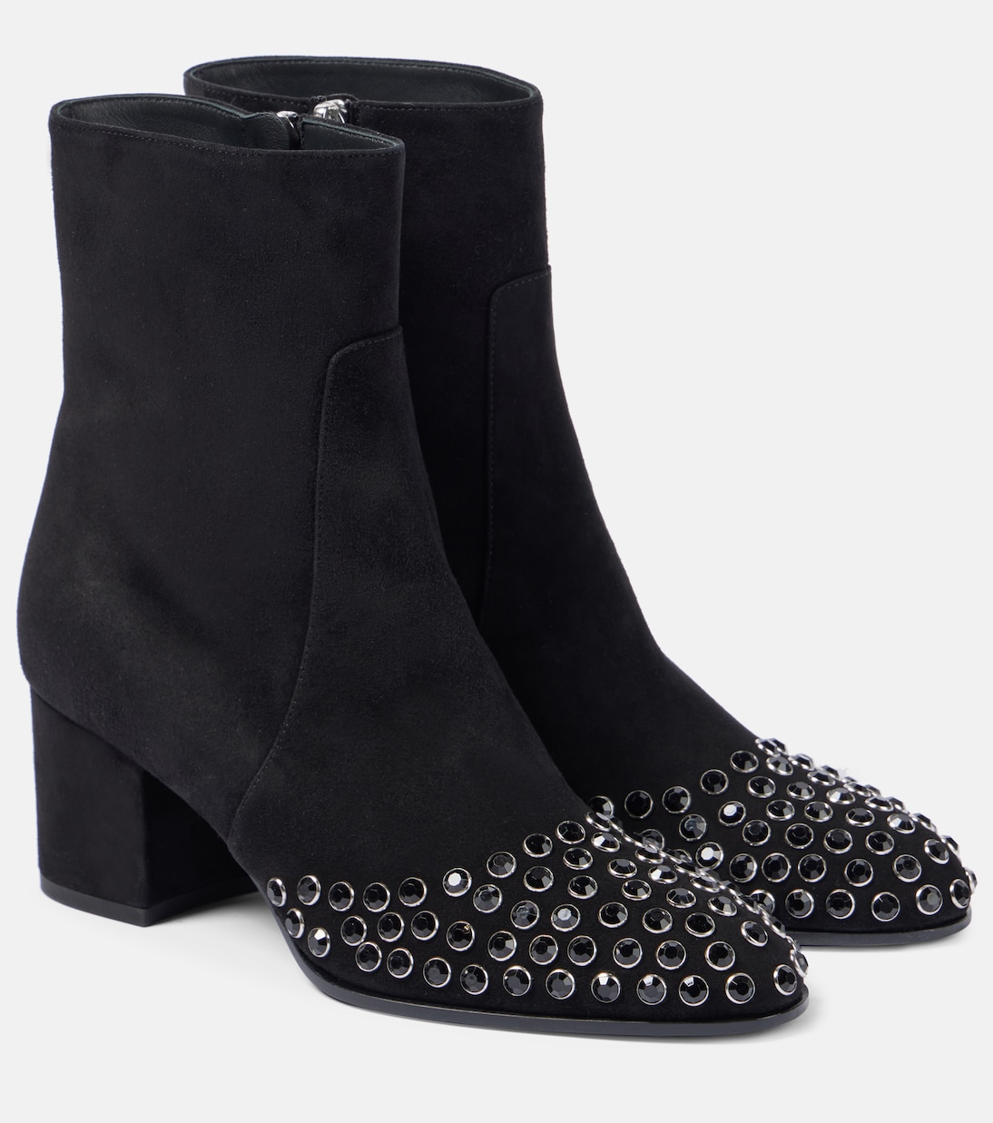 Ботильоны из замши с декором Alaïa, Noir