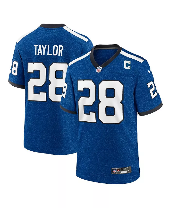 

Мужская игровая альтернативная футболка Jonathan Taylor Royal Indianapolis Colts Indiana Nights Nike