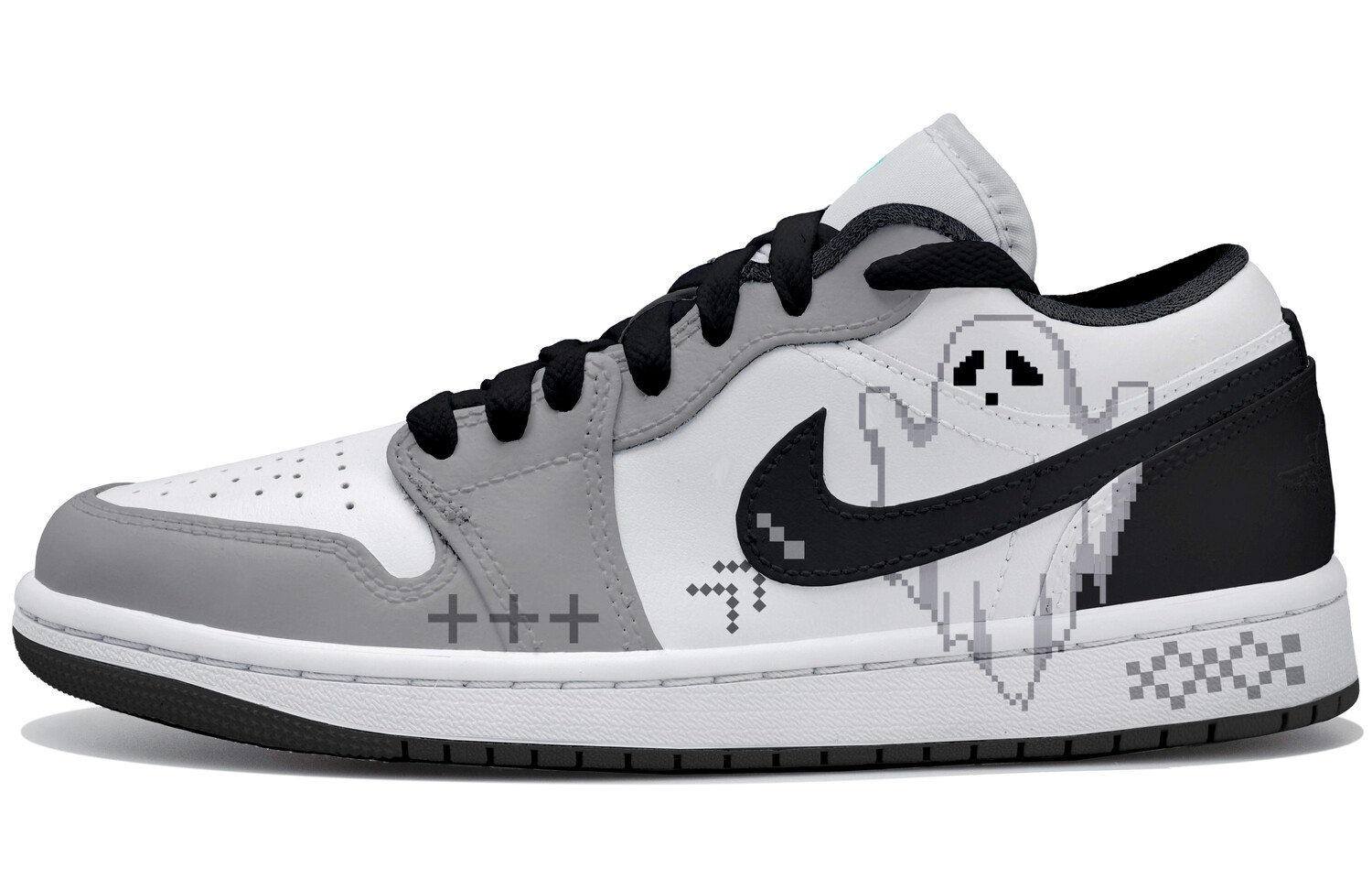 

Баскетбольные кроссовки Air 1 для детей, начальная школа Jordan, цвет Black White Gray