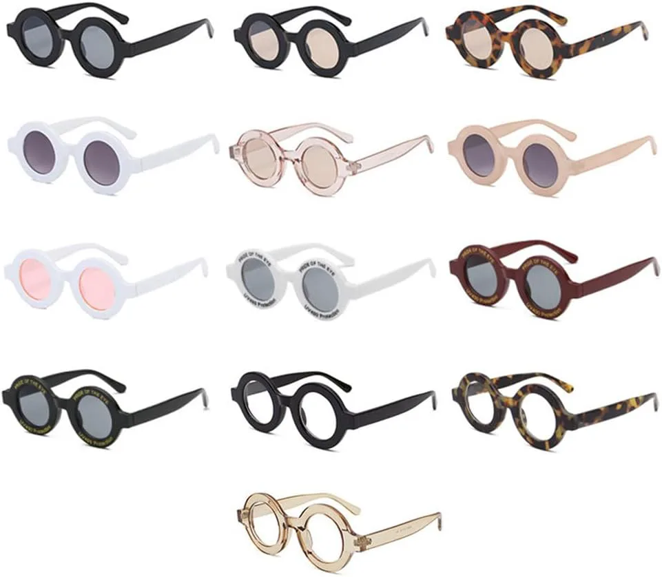 

Солнцезащитные очки UV400 - маленькая круглая оправа, цвет "гелевая" (для женщин и мужчин), для бега и занятий спортом на открытом воздухе UYPTK, Black Clear