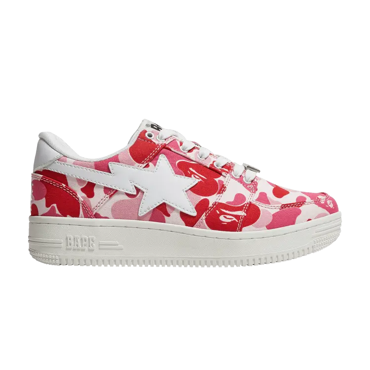 Кроссовки BAPE Wmns Bapesta Low 'ABC Camo - Pink', розовый