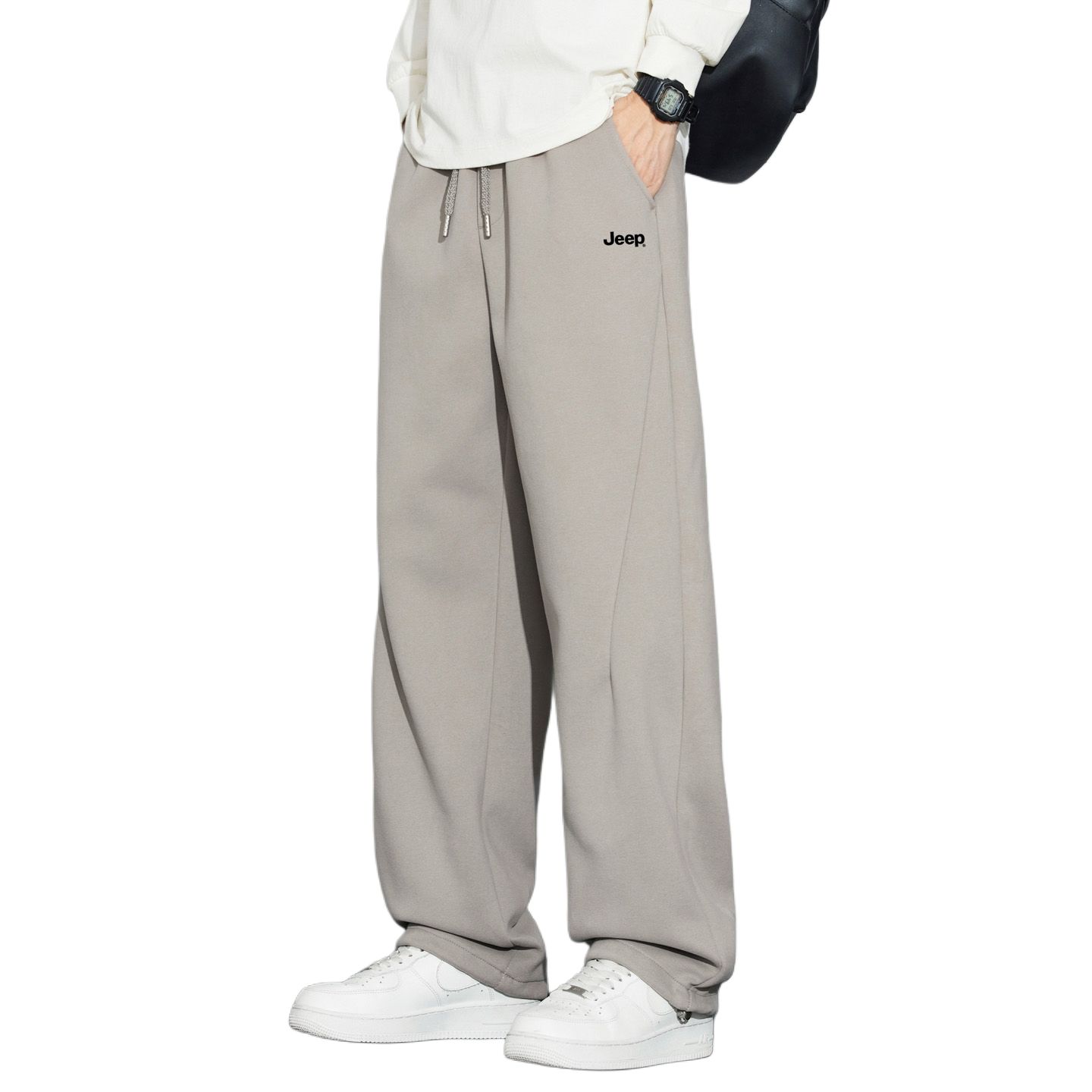 

Брюки Casual Leisure Collection Unisex Jeep, milk tea fleece-lined
