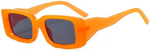 

Модные винтажные солнцезащитные очки, классические ретро-солнцезащитные очки для женщин, красочные, для путешествий, маленькие прямоугольные, UV400, оранжевые MTZJH, One Color