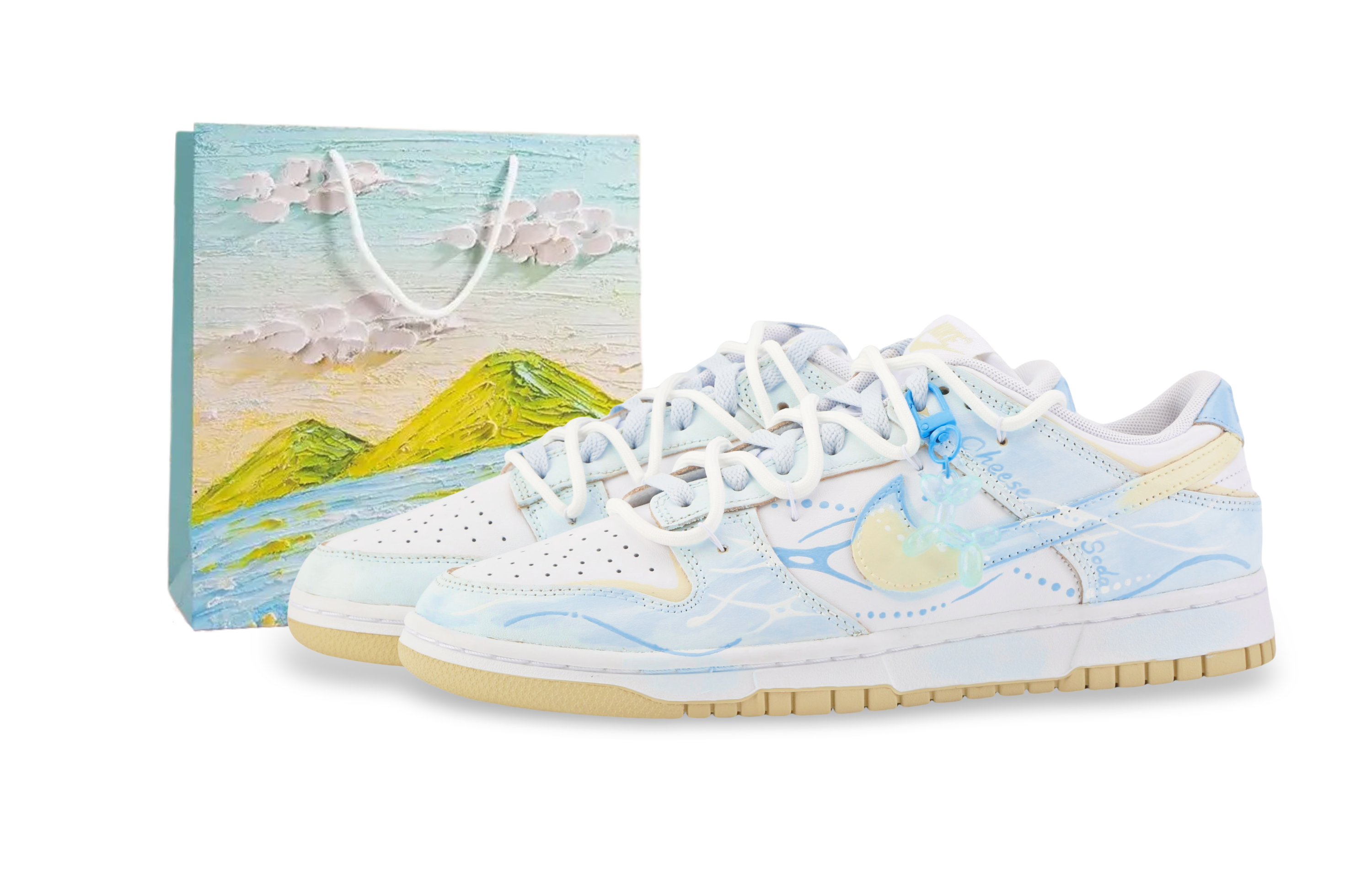 

Nike Кроссовки для скейтбординга Dunk Low Top, мужские, светло-синие