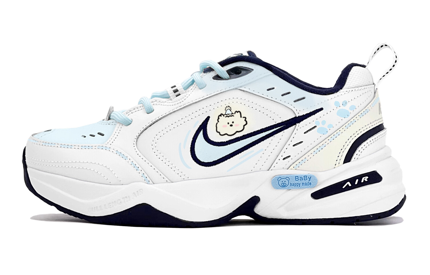 

Кроссовки Nike Air Monarch 4 Chunky Sneakers Unisex Low-top White, синий/белый