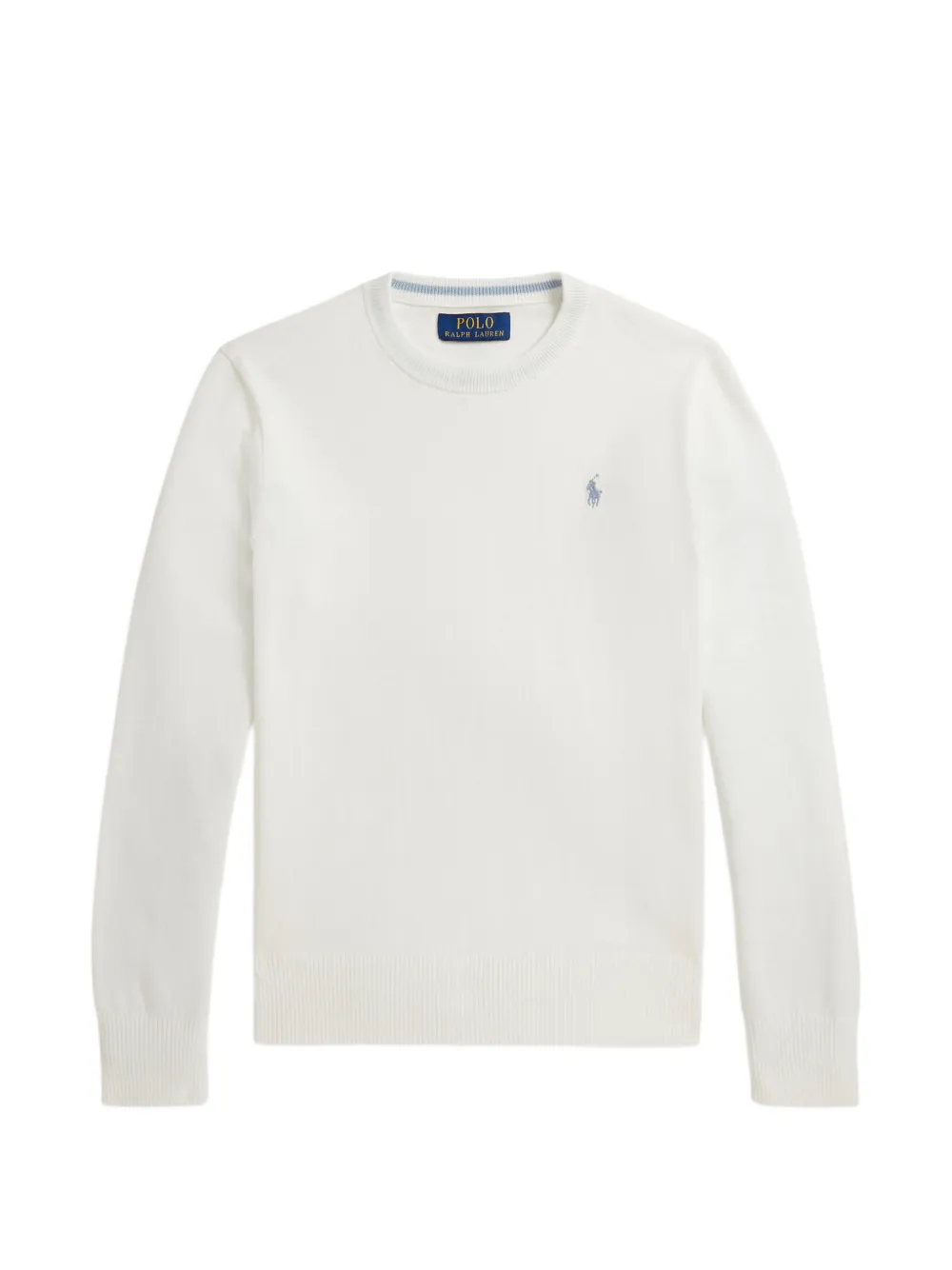 

Свитер с круглым вырезом и вышивкой Polo Ralph Lauren Kids, белый