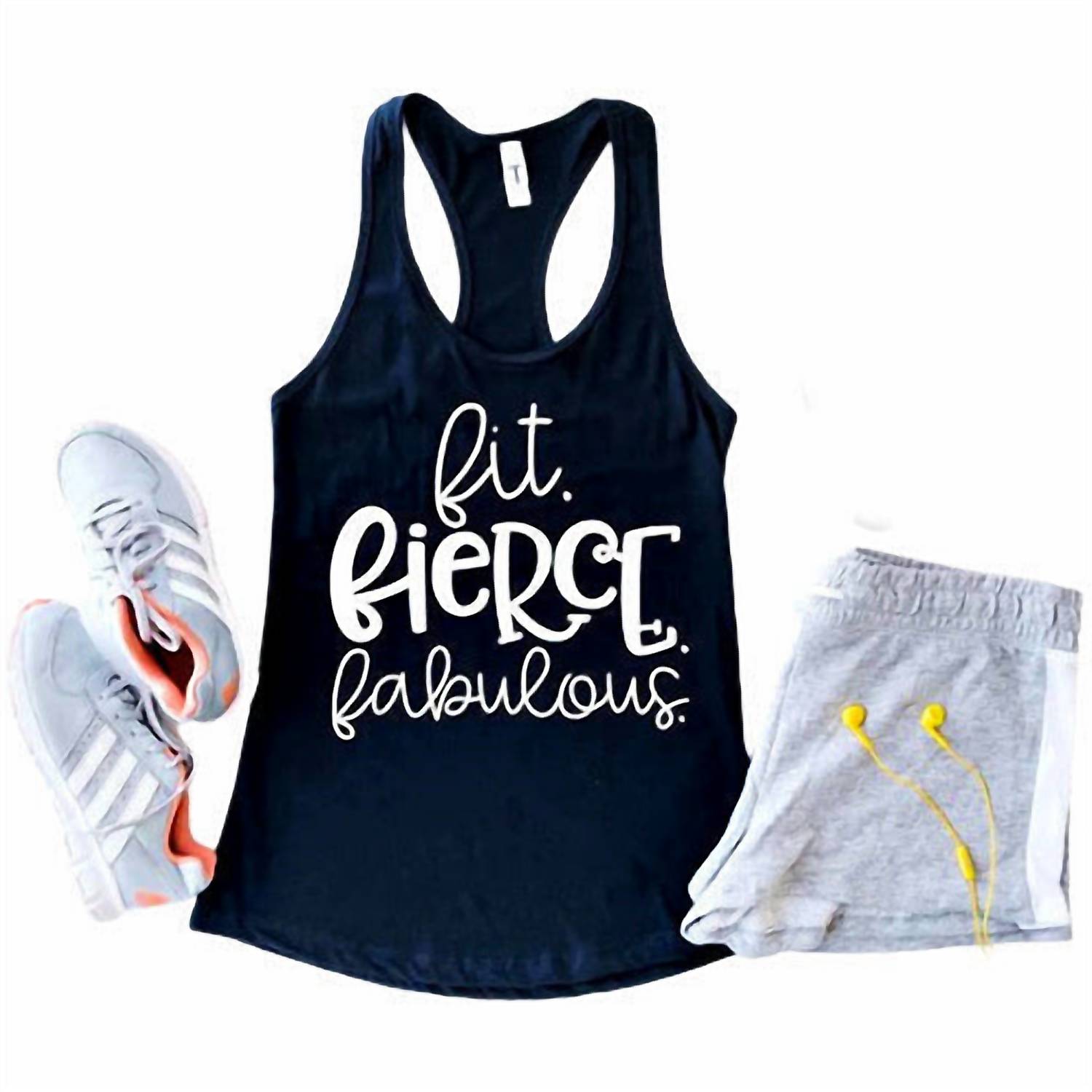 

Fit Fierce And Fabulous Racerback Майка In Black Gabriella Clothing