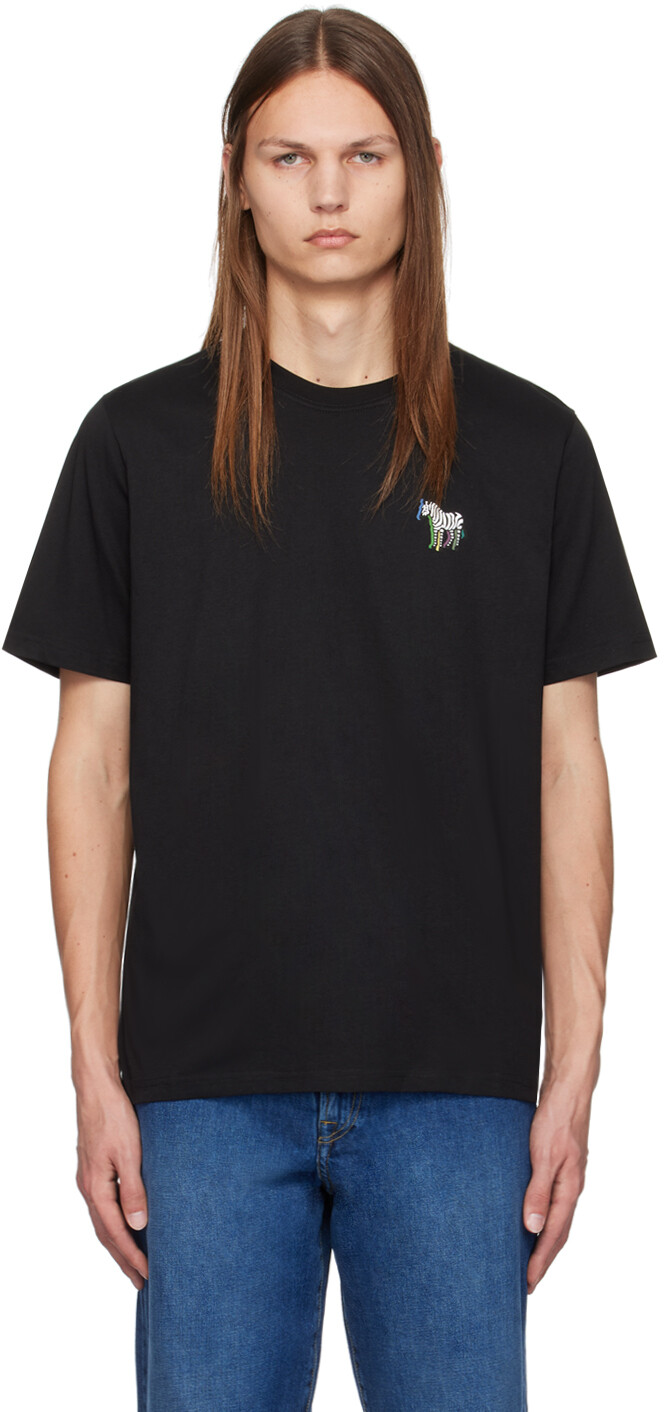 

Черная футболка с принтом «Зебра» PS by Paul Smith