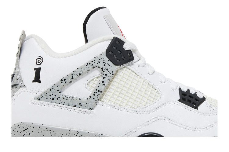 Кроссовки Air Jordan Interscope Records x Air Jordan 4 Retro OG 'White Cement', белый — фото 3